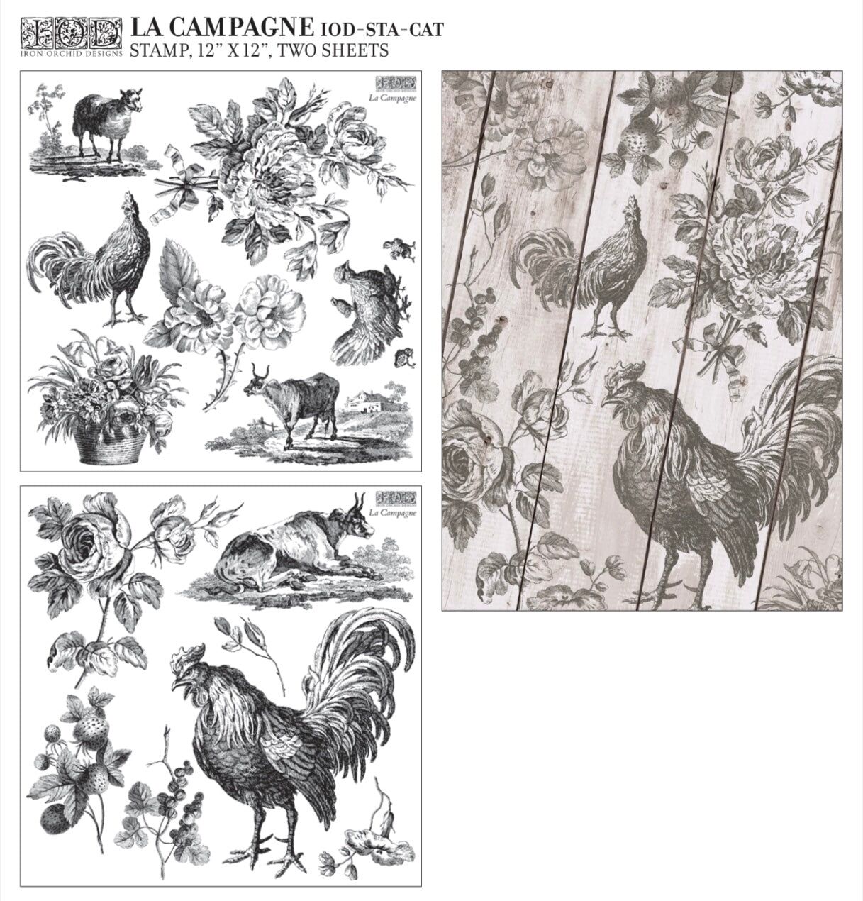 La Campagne 12x12 Decor Stamp