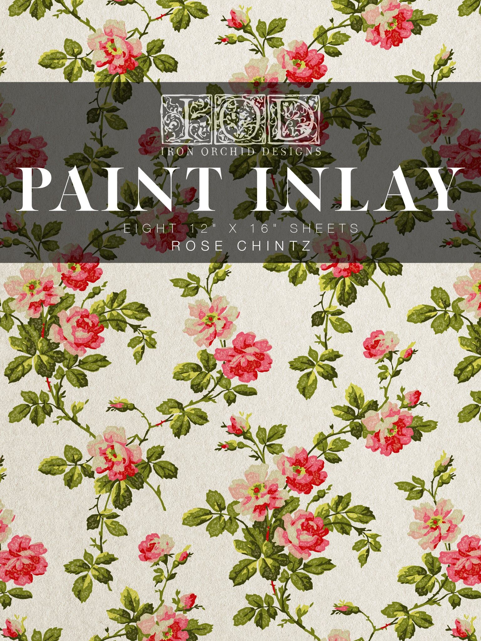 Paint Inlay Rose Chintz