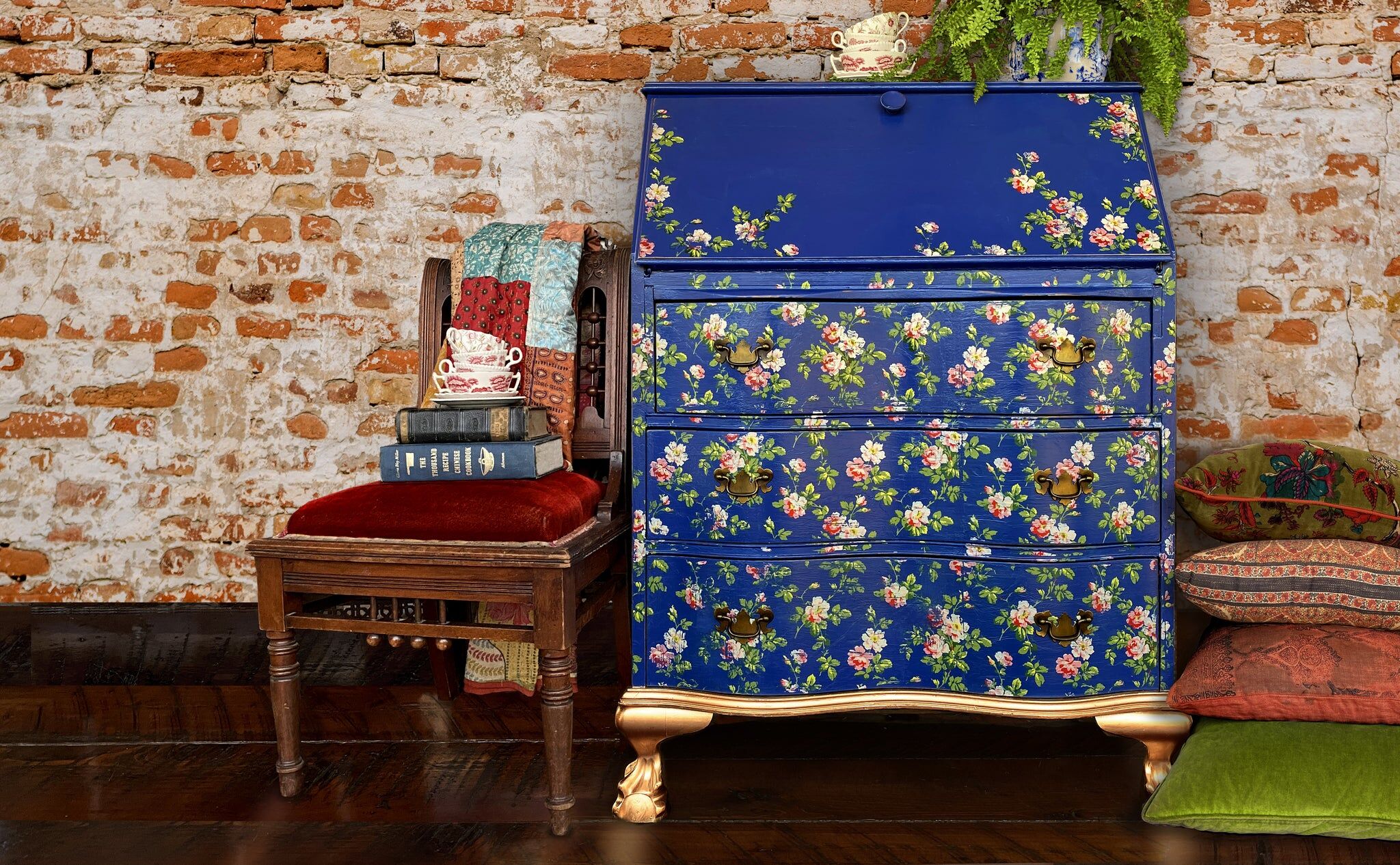 Paint Inlay Rose Chintz - Image 5